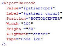 Bar Code Report White