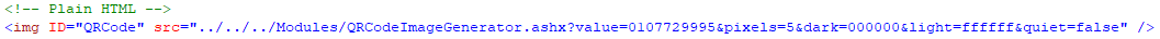 QRCode PlainHTML White